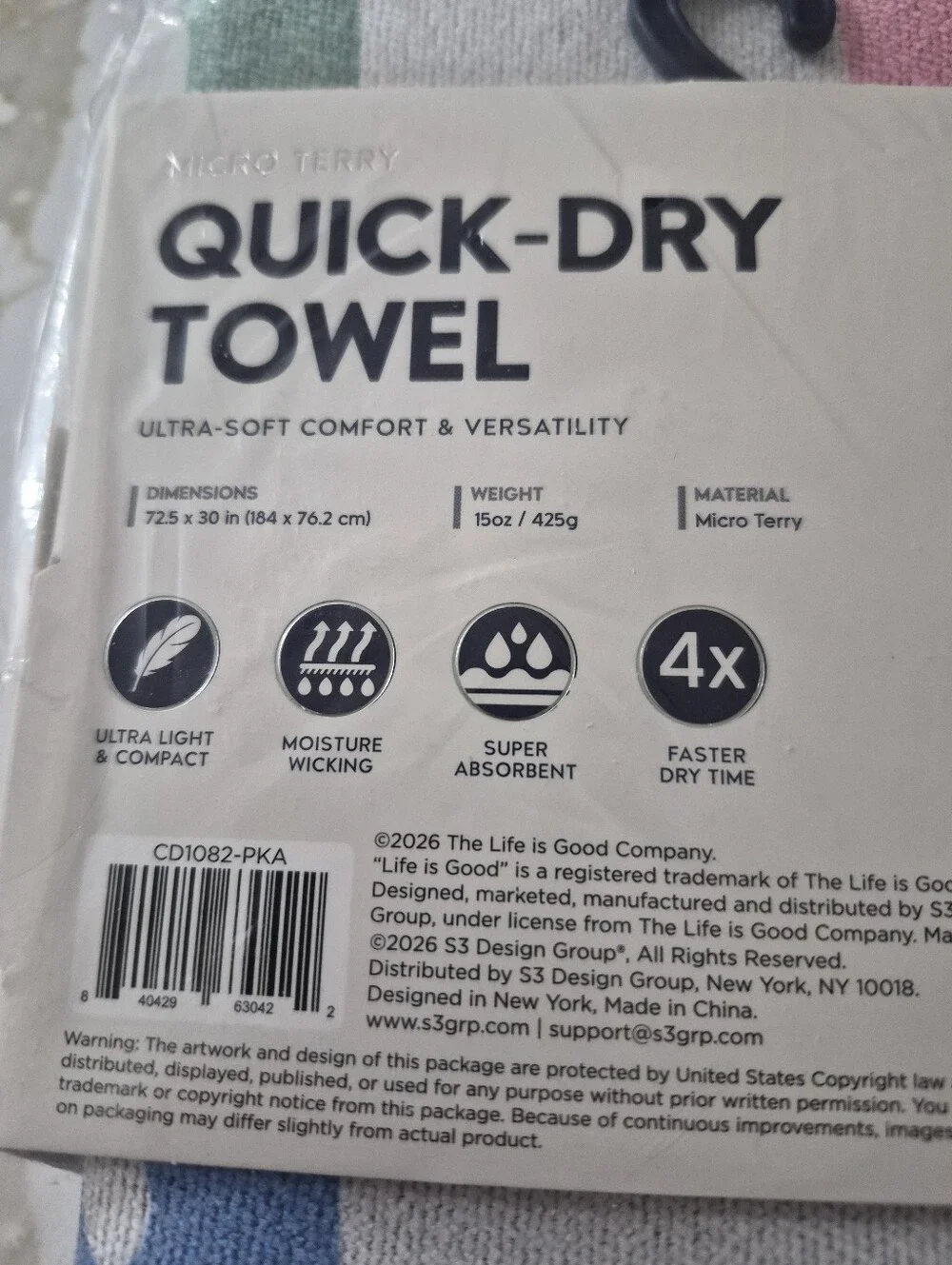 Life Is Good  Daisy Micro Terry Towel